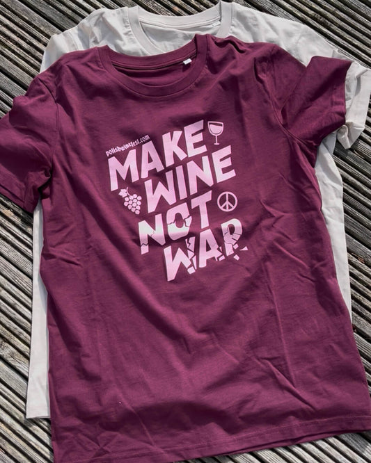 T-shirt Make Wine Not War | Plum