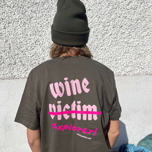 T-shirt Wine Victim | Khaki