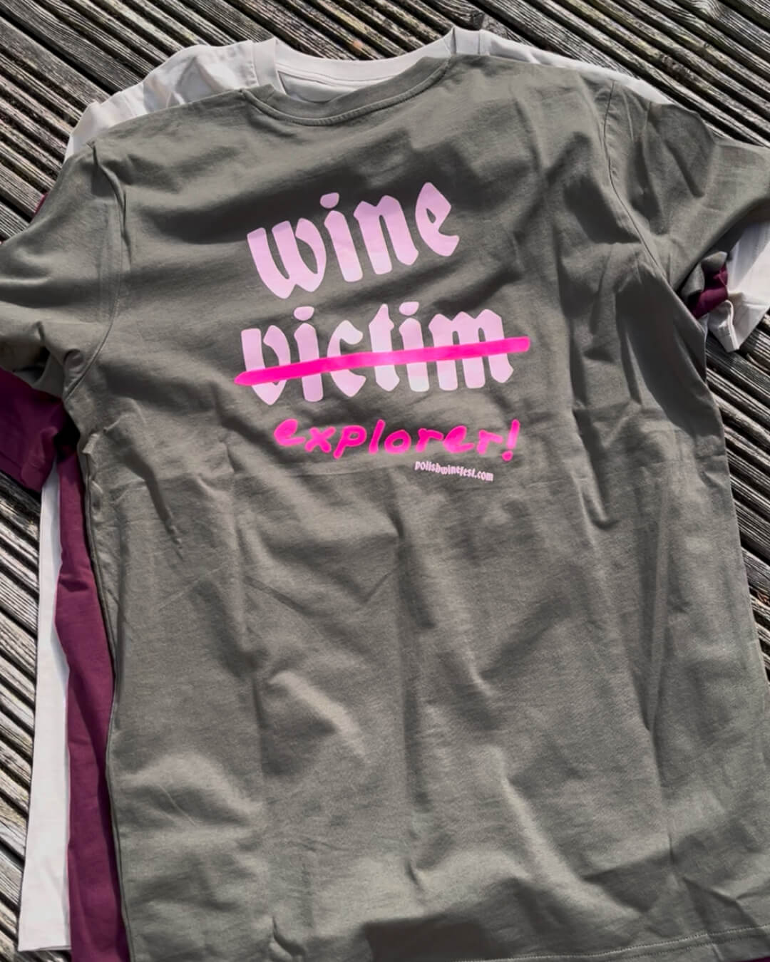 T-shirt Wine Victim | Khaki